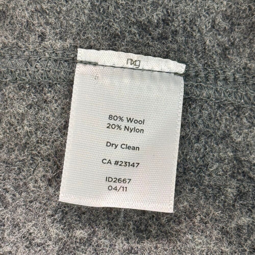 Talbots Petites Blazer Womens 12 Grey Wool Blend Jacket Felted Knit Lightweight - Picture 10 of 10